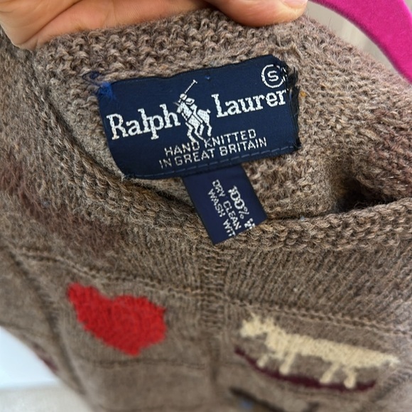 Vintage Ralph Lauren Wool Vest Handmade in England 1982 Rare - Picture 8 of 16